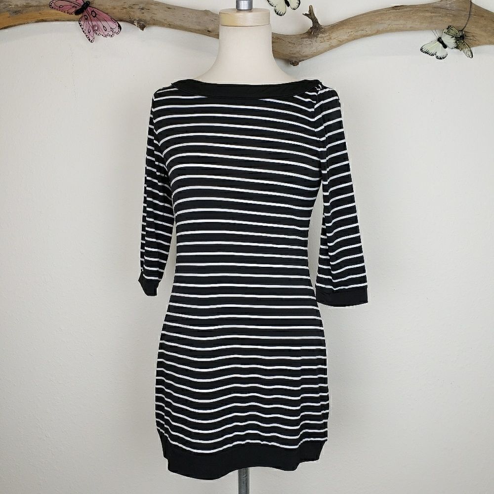 White House black market striped stretch minidress